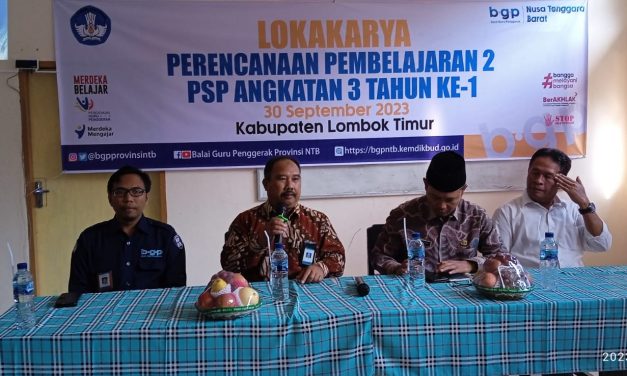 Lokakarya Perencanaan Pembelajaran 2 Program Sekolah Penggerak Angkatan 3 Tahun 1 Kabupaten Lombok Timur